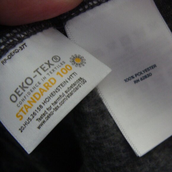 LANDS' END Medium Gray Sleeveless ZIP Up "OEKO-TEX" FLEECE Vest Sz XL (46-48) - Picture 5 of 7